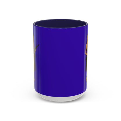 Hula Girl Packin' Heat Dark Purple Accent Mug by theGreenDragonTavern.shop
