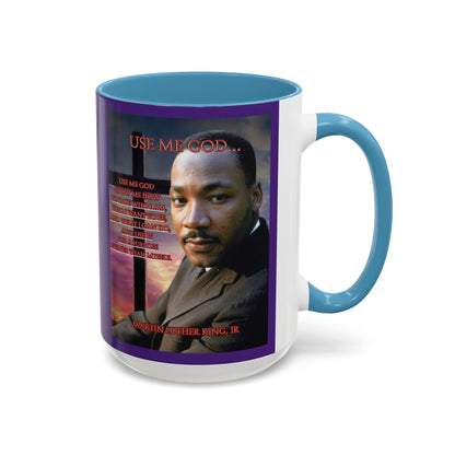 Use Me God, MLK Jr Purple Accent Mug by theGreenDragonTavern.shop