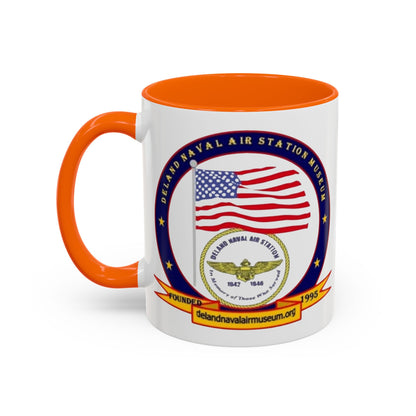 DeLand Naval Air Station Museum White Accent Mug by theGreenDragonTavern.shop