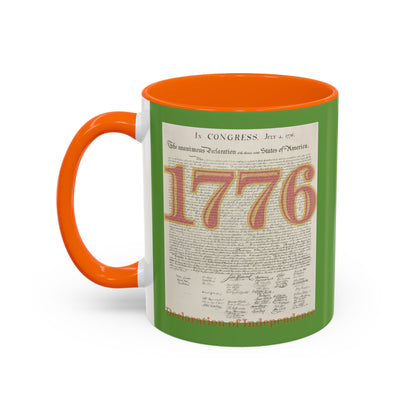 Declaration of Independence Green Accent Mug by theGreenDragonTavern.shop