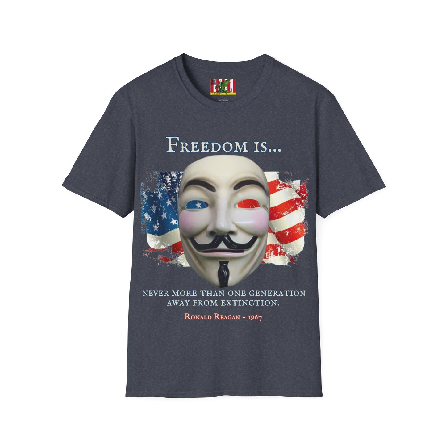 Ronald Reagan Freedom Vendetta Dark colors Unisex T-Shirt by theGreenDragonTavern.shop