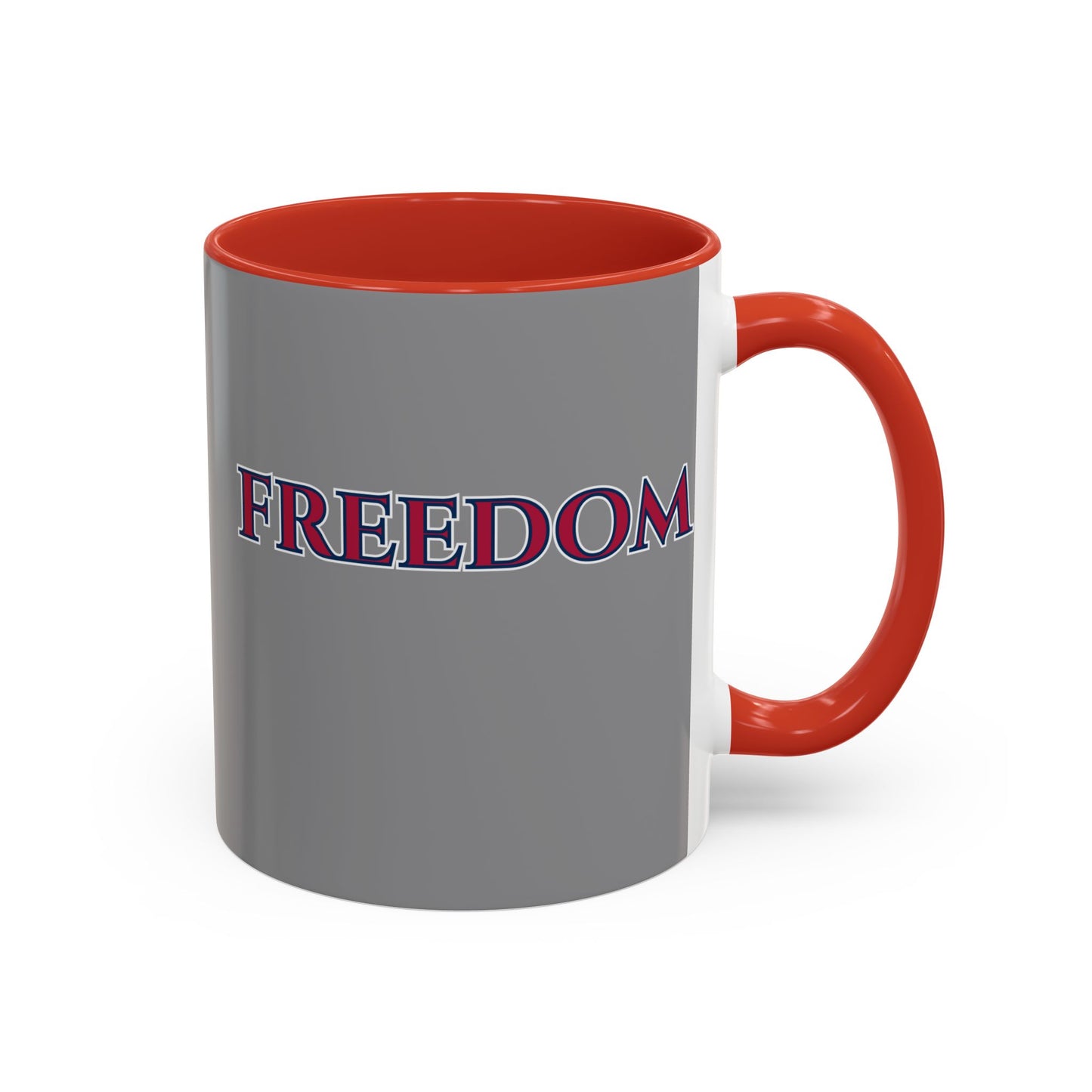 Freedom, Grey Accent Mug by theGreenDragonTavern.shop