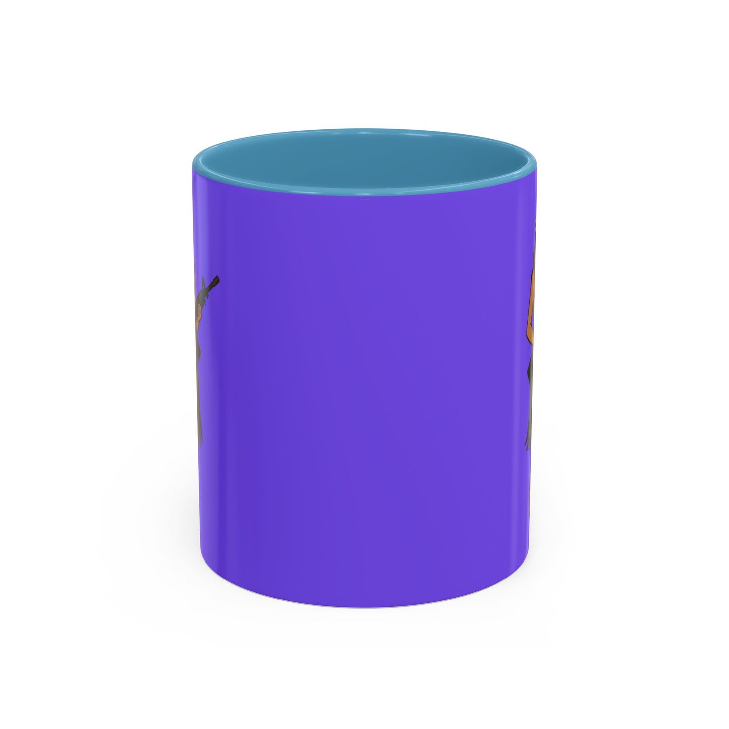 Hula Girl Packin' Heat Light Purple Accent Mug by theGreenDragonTavern.shop
