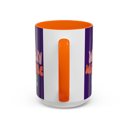 I Am Woman Watch Me Vote Dark Purple Accent Mug by theGreenDragonTavern.shop