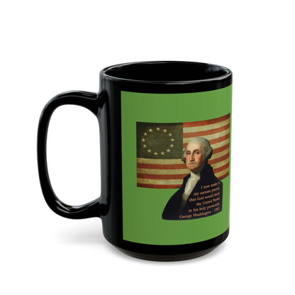 Washington's Earnest Prayer Green Mug by theGreenDragonTavern.shop
