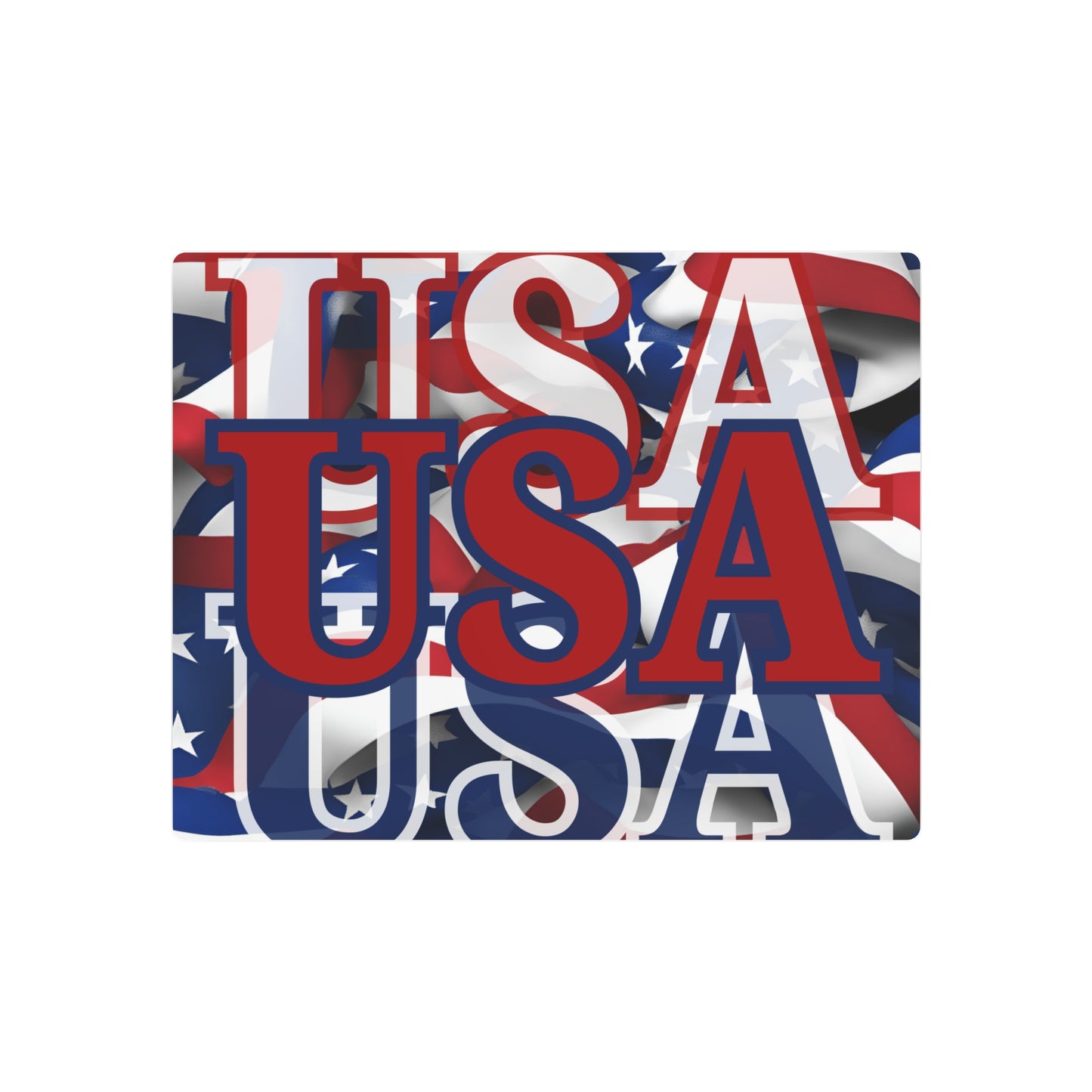 USA! USA! USA Red Center Metal Art Sign by theGreenDragonTavern.shop