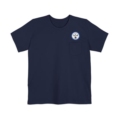 DNASM Student Art Navy Frame Unisex Pocket T-Shirt by theGreenDragonTavern.shop