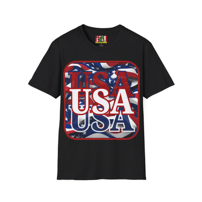 Red WHITE and Blue USA Patriot Dark colors Unisex T-Shirt by theGreenDragonTavern.shop