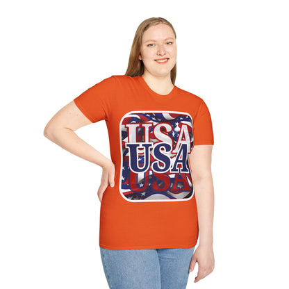 Red White and BLUE USA Patriot Light colors Unisex T-Shirt by theGreenDragonTavern.shop