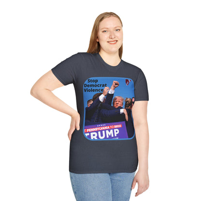 Stop Democrat Violence Dark colors Unisex T-Shirt by theGreenDragonTavern.shop