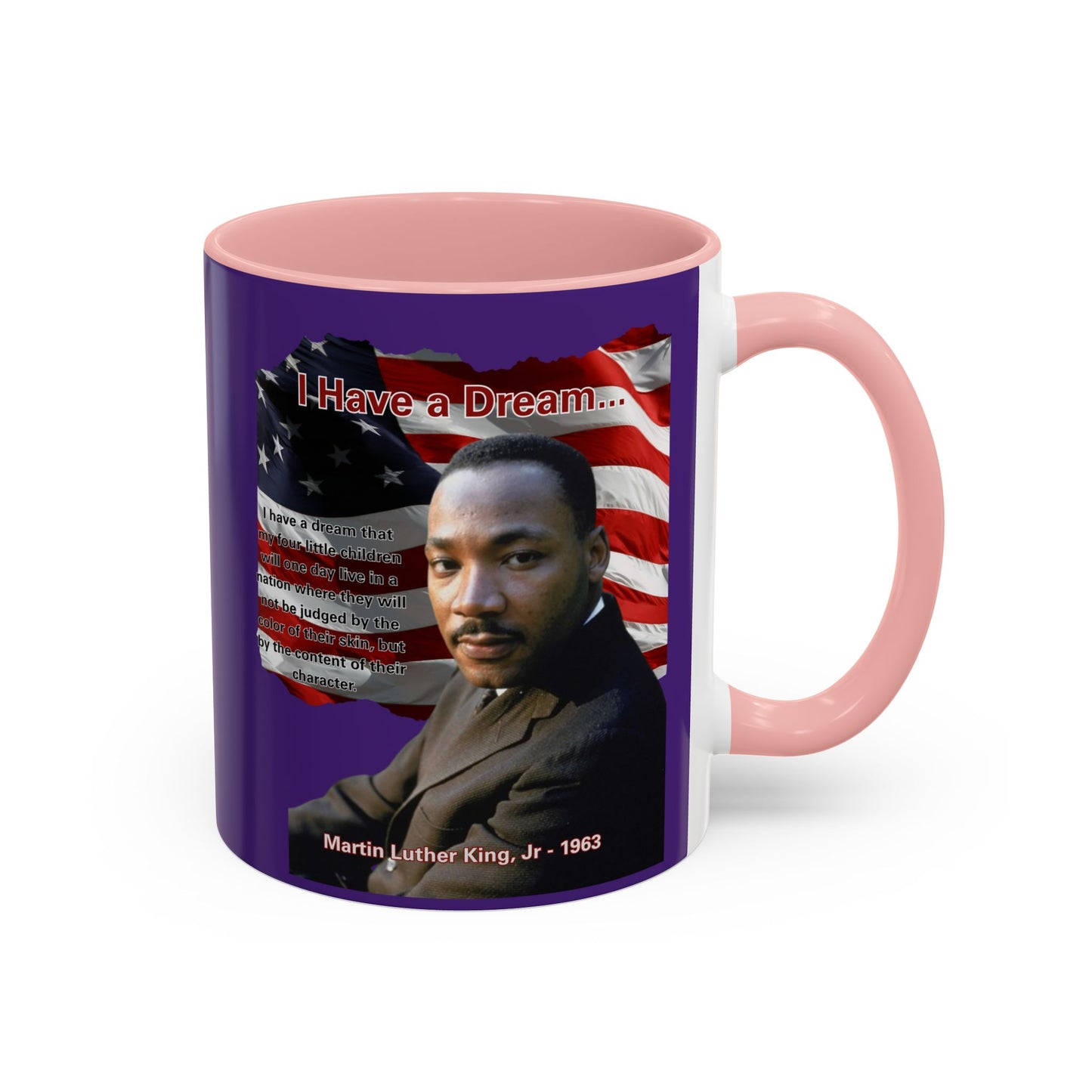 "I Have a Dream" MLKJr Purple Accent Mug by theGreenDragonTavern.shop
