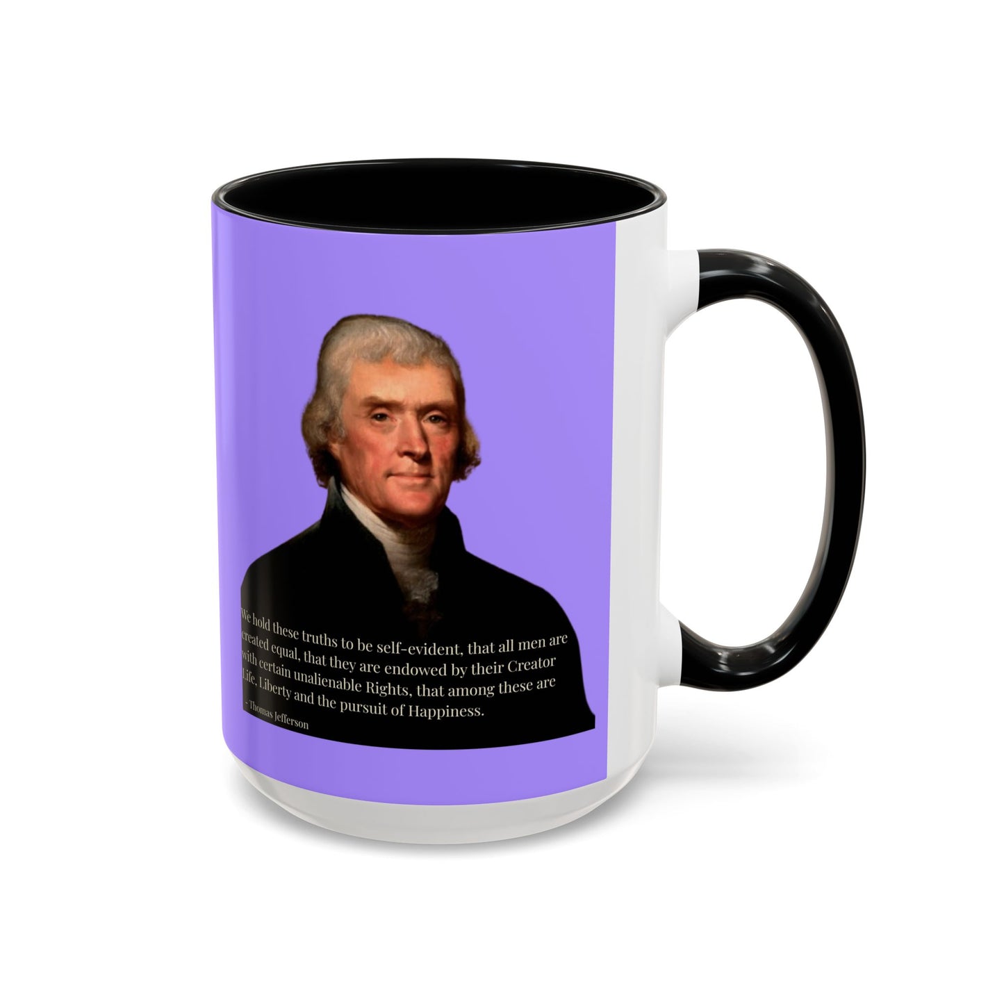 We hold these truths to be self-evident Light Purple Accent Mug by theGreenDragonTavern.shop