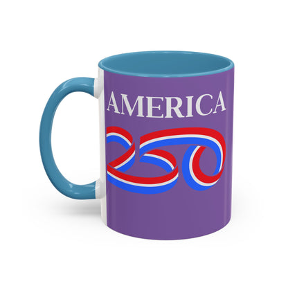 America 250 Light Purple Accent Mug by theGreenDragonTavern.shop