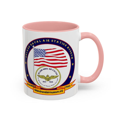 DeLand Naval Air Station Museum White Accent Mug by theGreenDragonTavern.shop