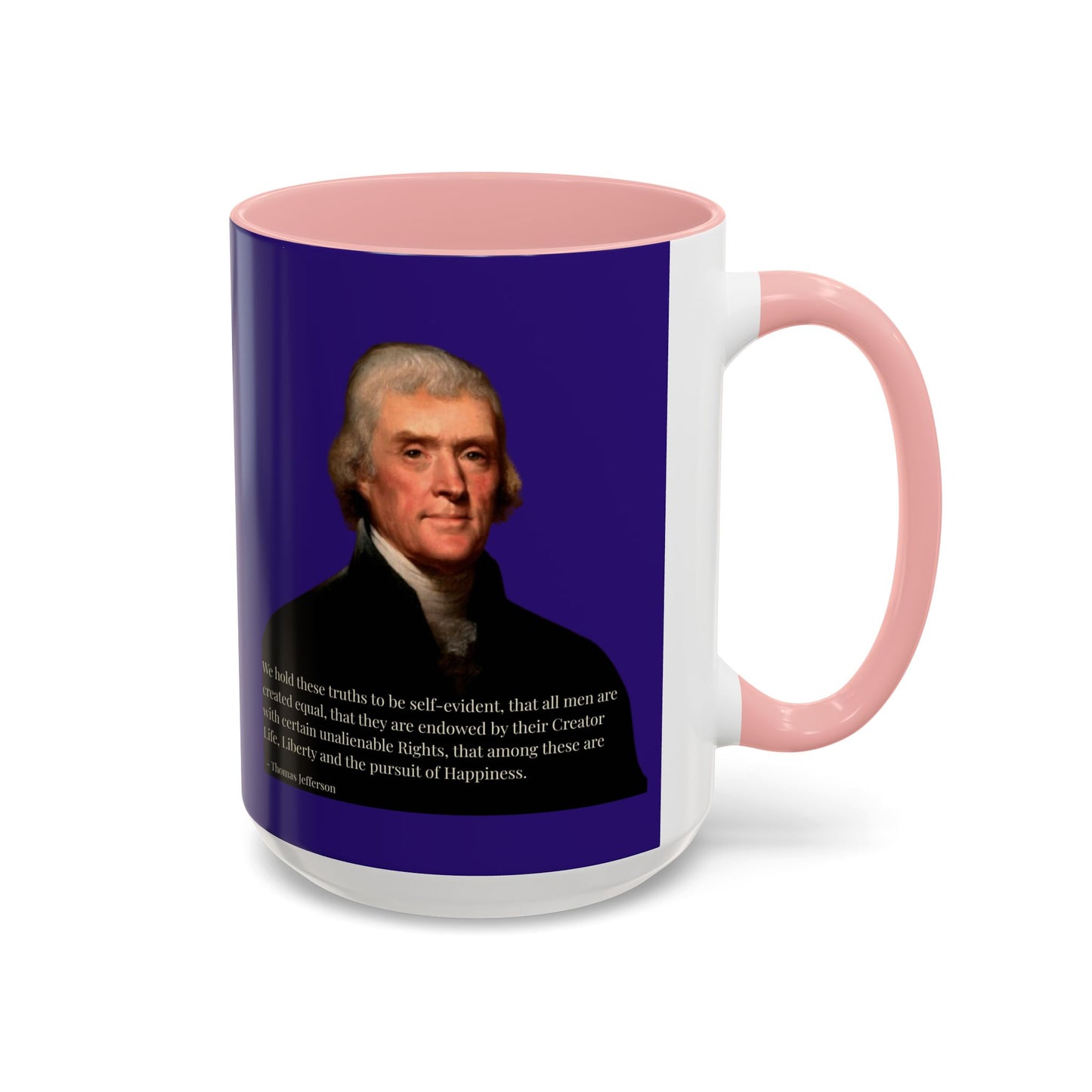We hold these truths to be self-evident Dark Purple Accent Mug by theGreenDragonTavern.shop