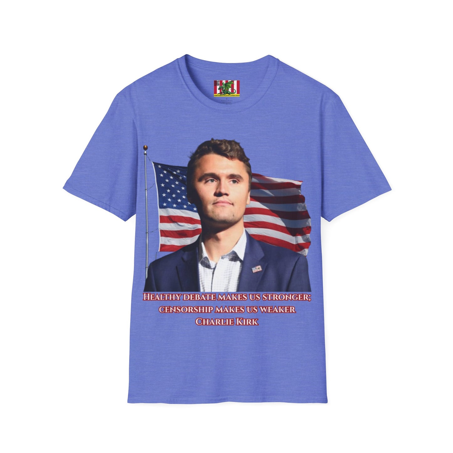 Charlie Kirk, Healthy Debate Light colors Unisex T-Shirt by theGreenDragonTavern.shop