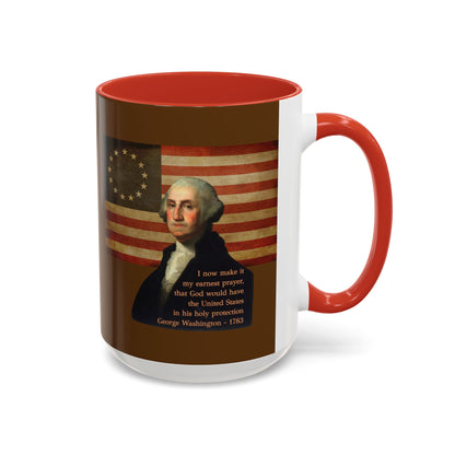 Washington's Earnest Prayer Brown Accent Mug by theGreenDragonTavern.shop