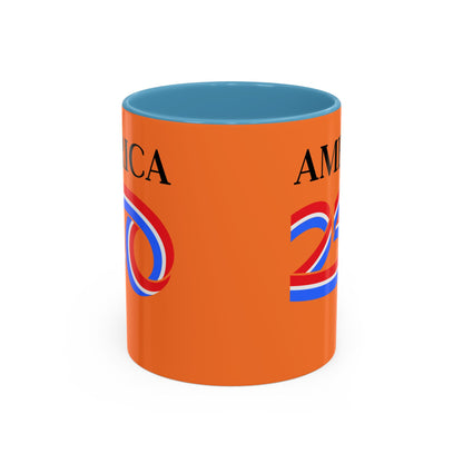 America 250 Orange Accent Mug by theGreenDragonTavern.shop