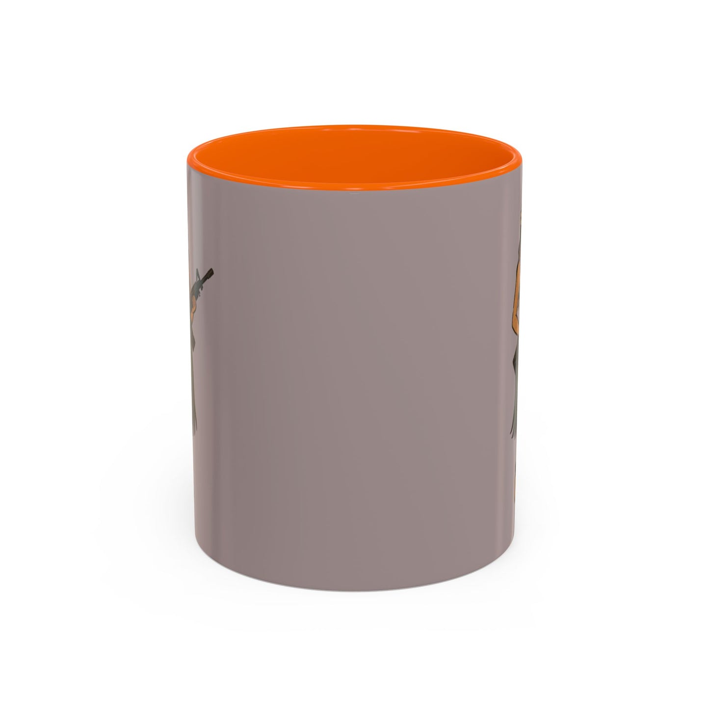 Hula Girl Packin' Heat Grey Accent Mug by theGreenDragonTavern.shop
