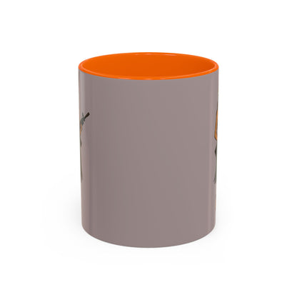Hula Girl Packin' Heat Grey Accent Mug by theGreenDragonTavern.shop