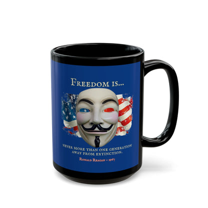 Ronald Reagan Freedom Vendetta Blue Mug by theGreenDragonTavern.shop