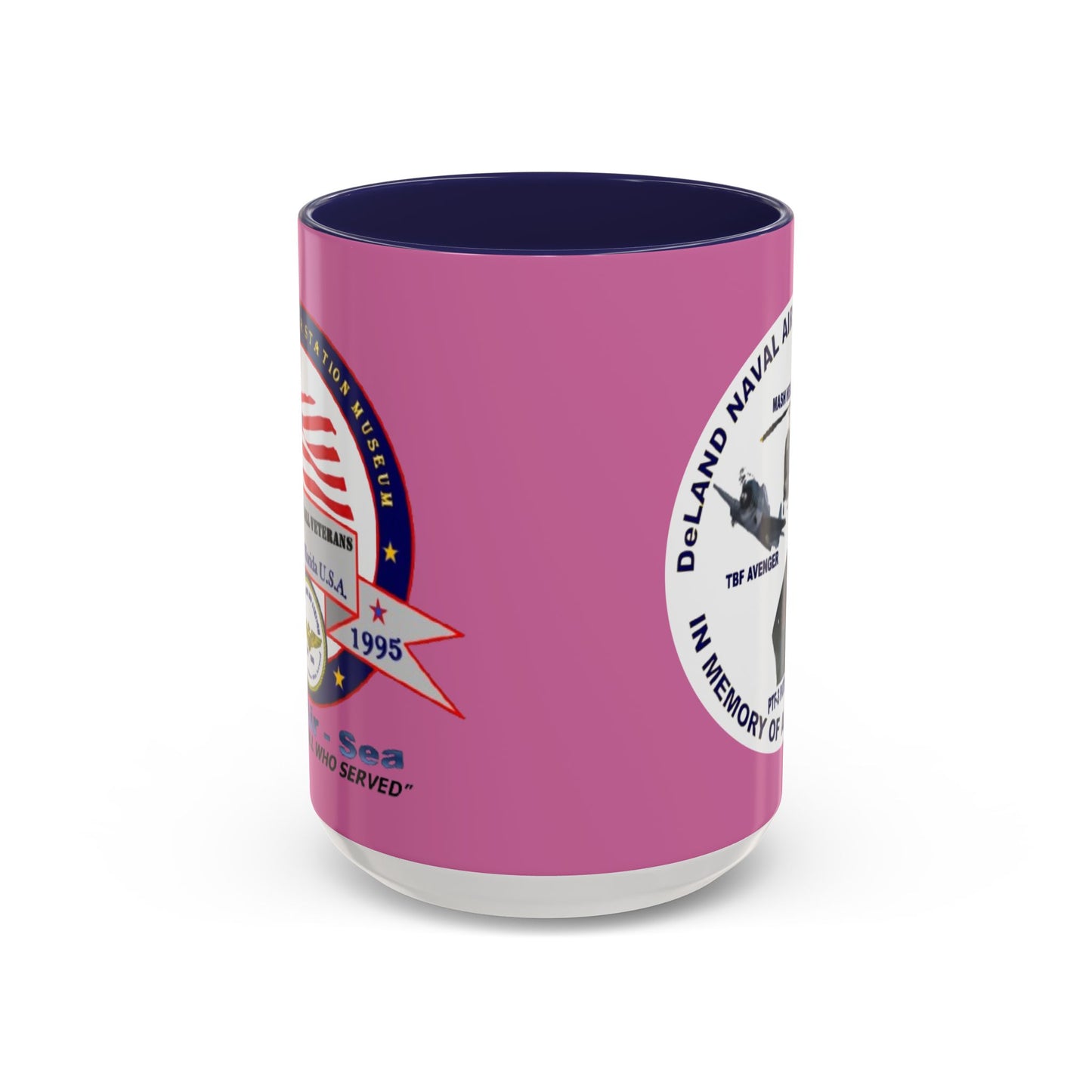 DNASM 2-sided, Founding & Student Art w/WhiteBG Pink Accent Mug by theGreenDragonTavern.shop