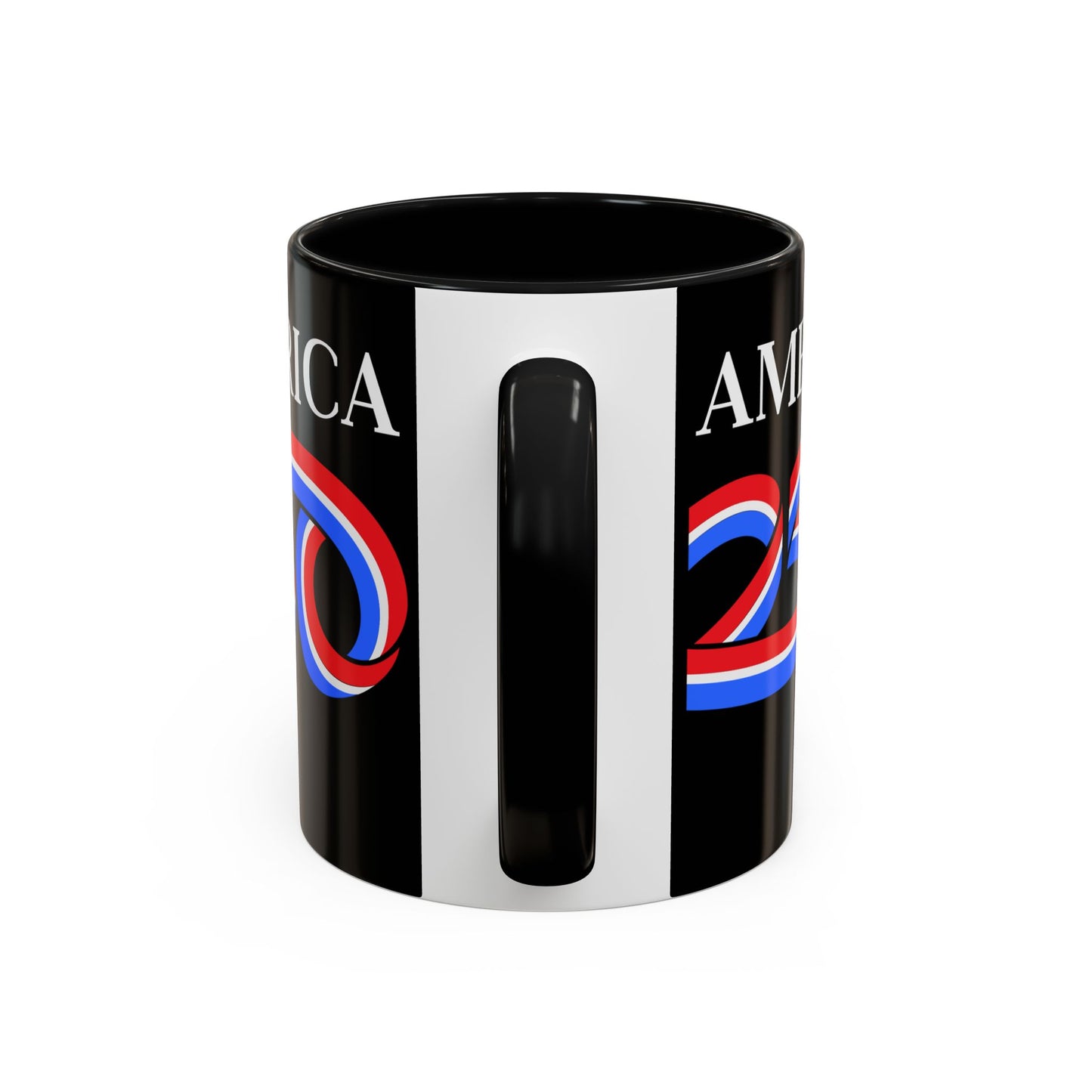 America 250 Black Accent Mug by theGreenDragonTavern.shop