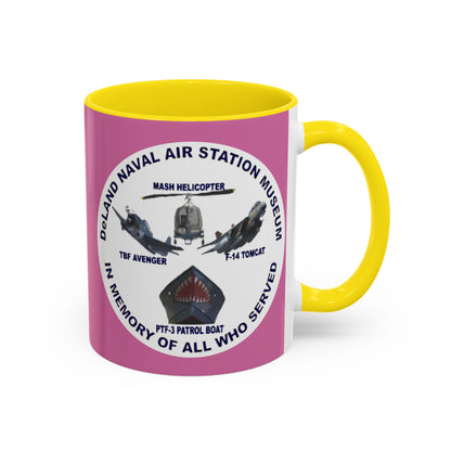 DNASM 2-sided, Founding & Student Art w/WhiteBG Pink Accent Mug by theGreenDragonTavern.shop