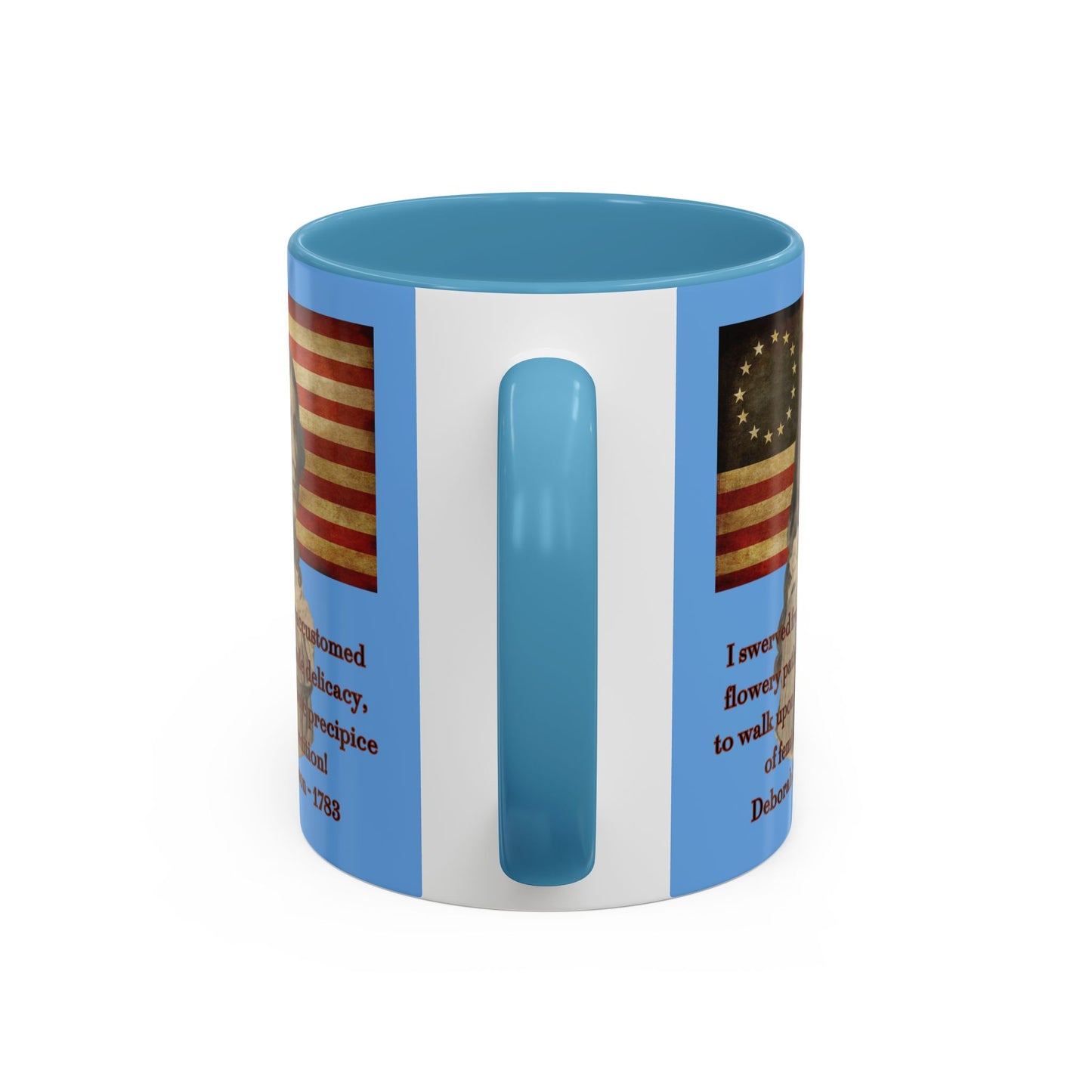 Deborah Sampson, America's Mulan Light Blue Accent Mug by theGreenDragonTavern.shop