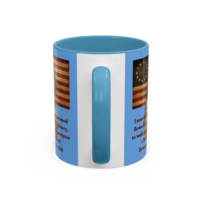 Deborah Sampson, America's Mulan Light Blue Accent Mug by theGreenDragonTavern.shop
