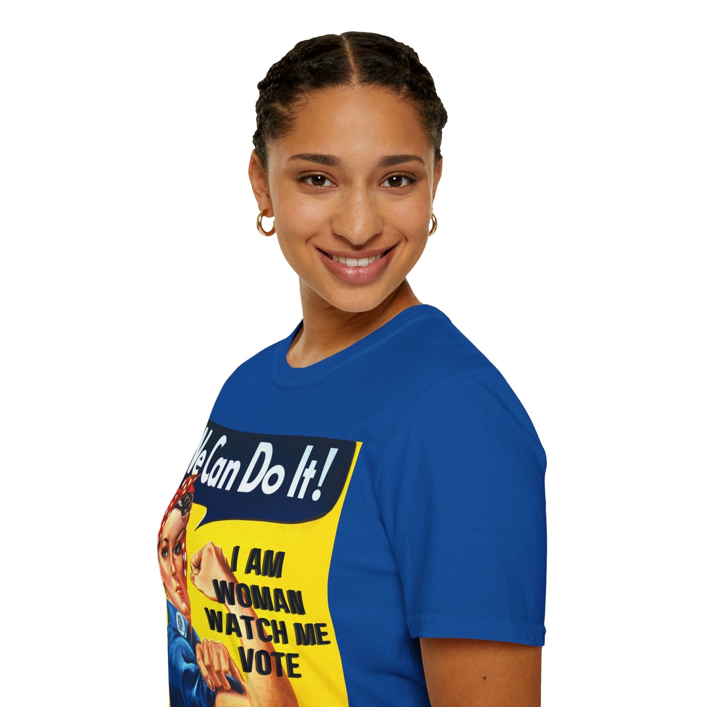 I Am Woman Watch Me Vote Rosie Dark colors Unisex T-Shirt by theGreenDragonTavern.shop