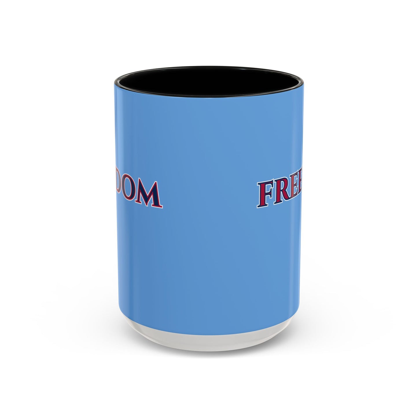 Freedom, Light Blue Accent Mug by theGreenDragonTavern.shop