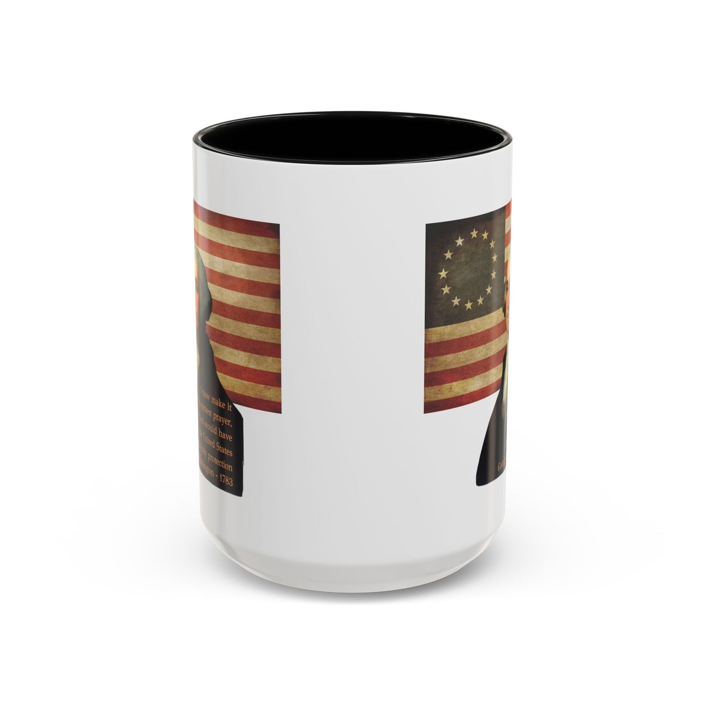 Washington's Earnest Prayer White Accent Mug by theGreenDragonTavern.shop