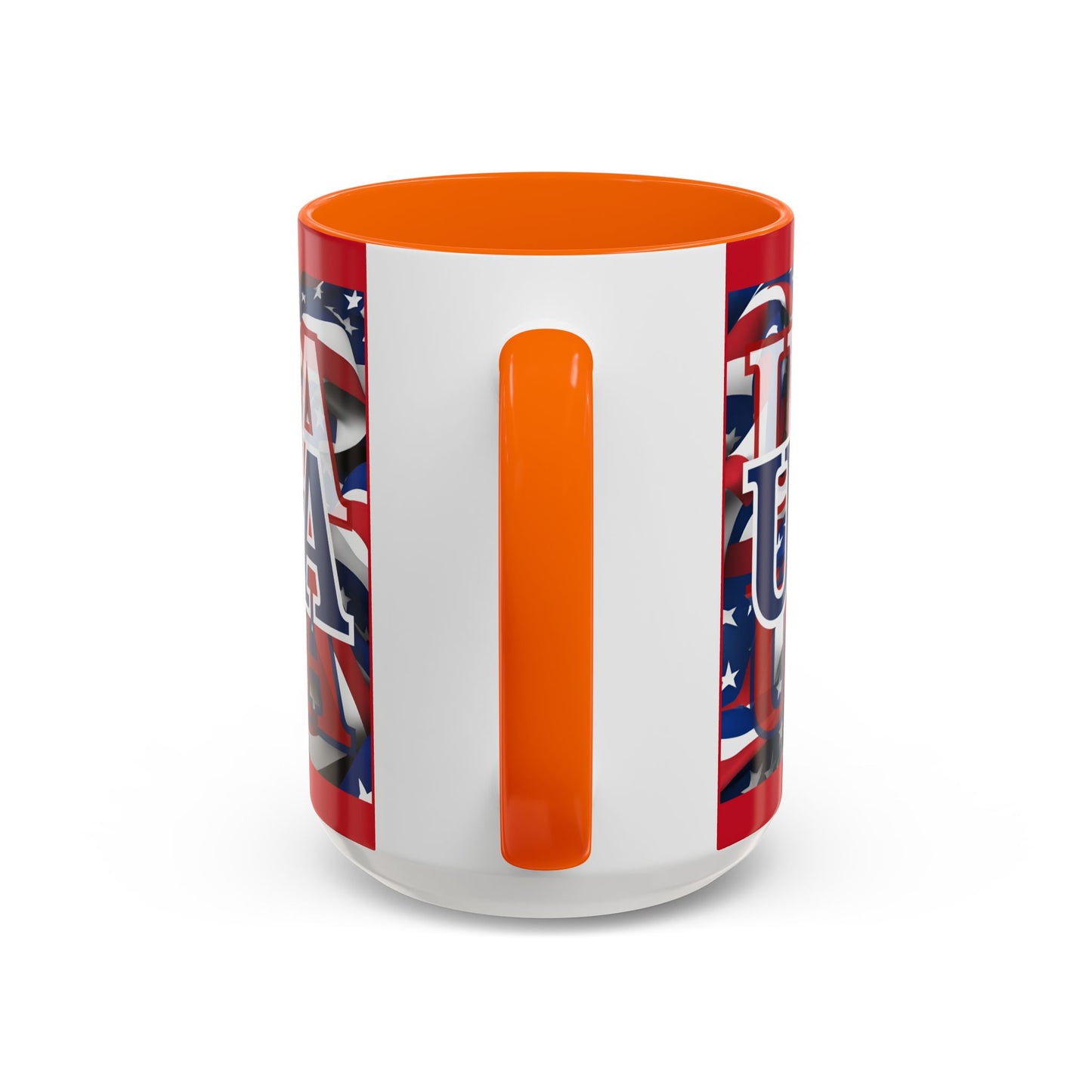 USA Blue font Center Patriot Red Accent Mug by theGreenDragonTavern.shop