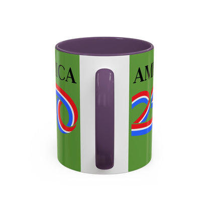 America 250 Green Accent Mug by theGreenDragonTavern.shop