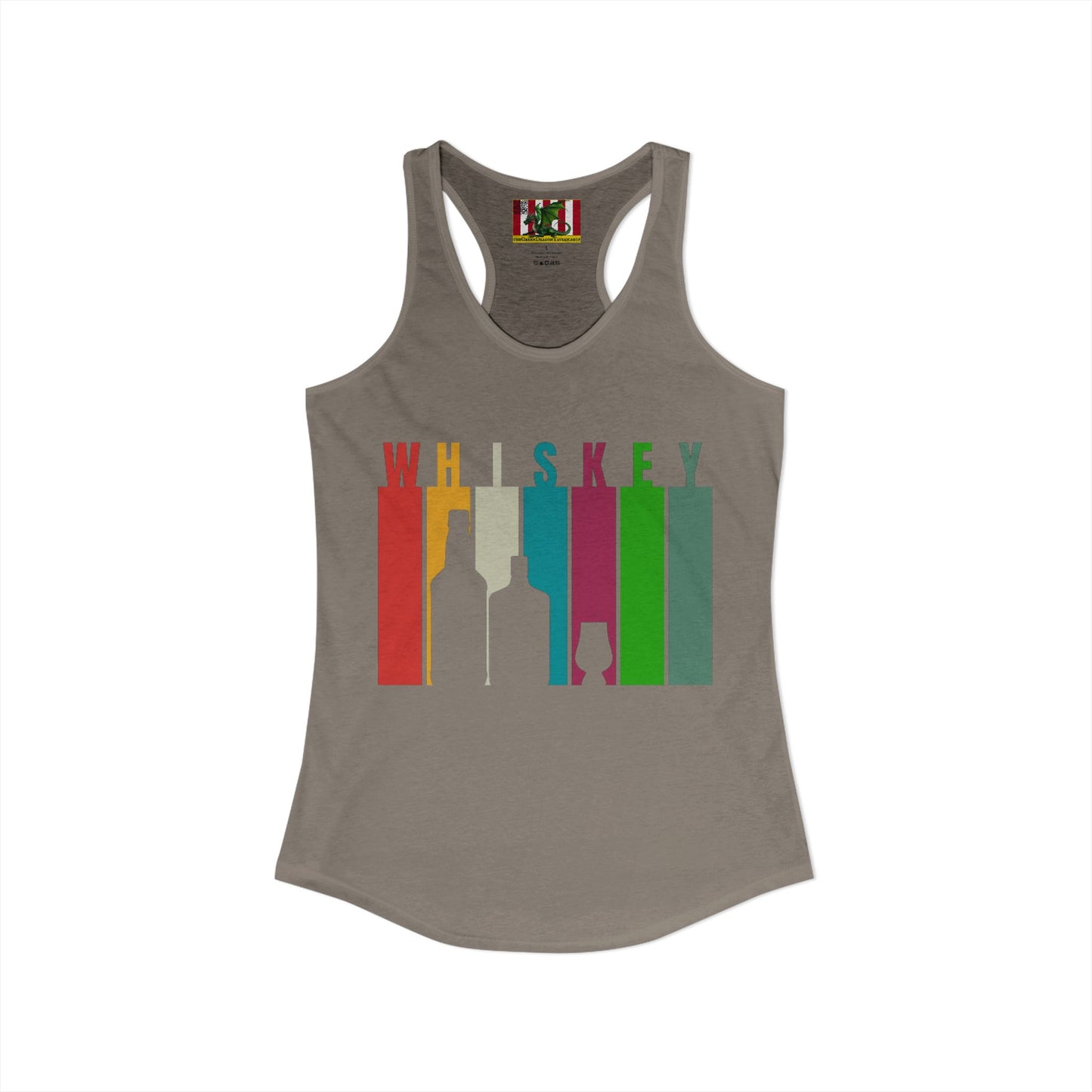 Whiskey spelled with an 'e' Women's Racerback Tank Top by theGreenDragonTavern.shop