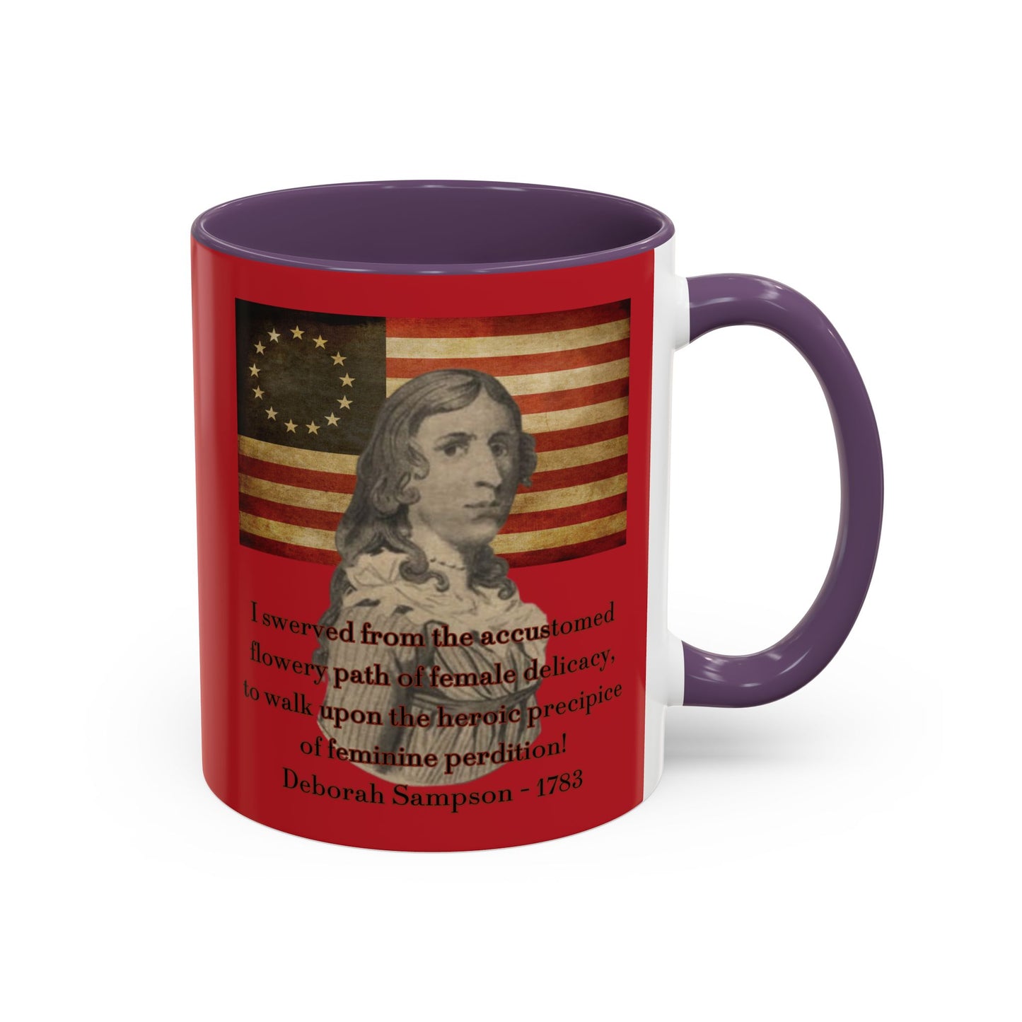 Deborah Sampson, America's Mulan Red Accent Mug by theGreenDragonTavern.shop