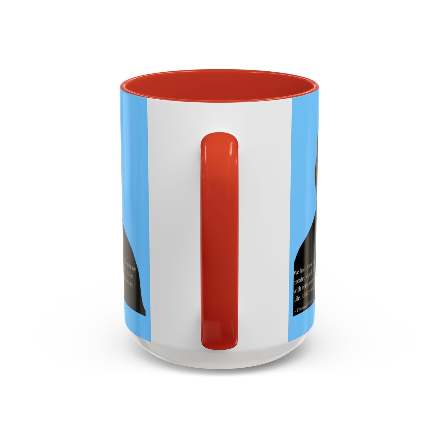We hold these truths to be self-evident Light Blue Accent Mug by theGreenDragonTavern.shop
