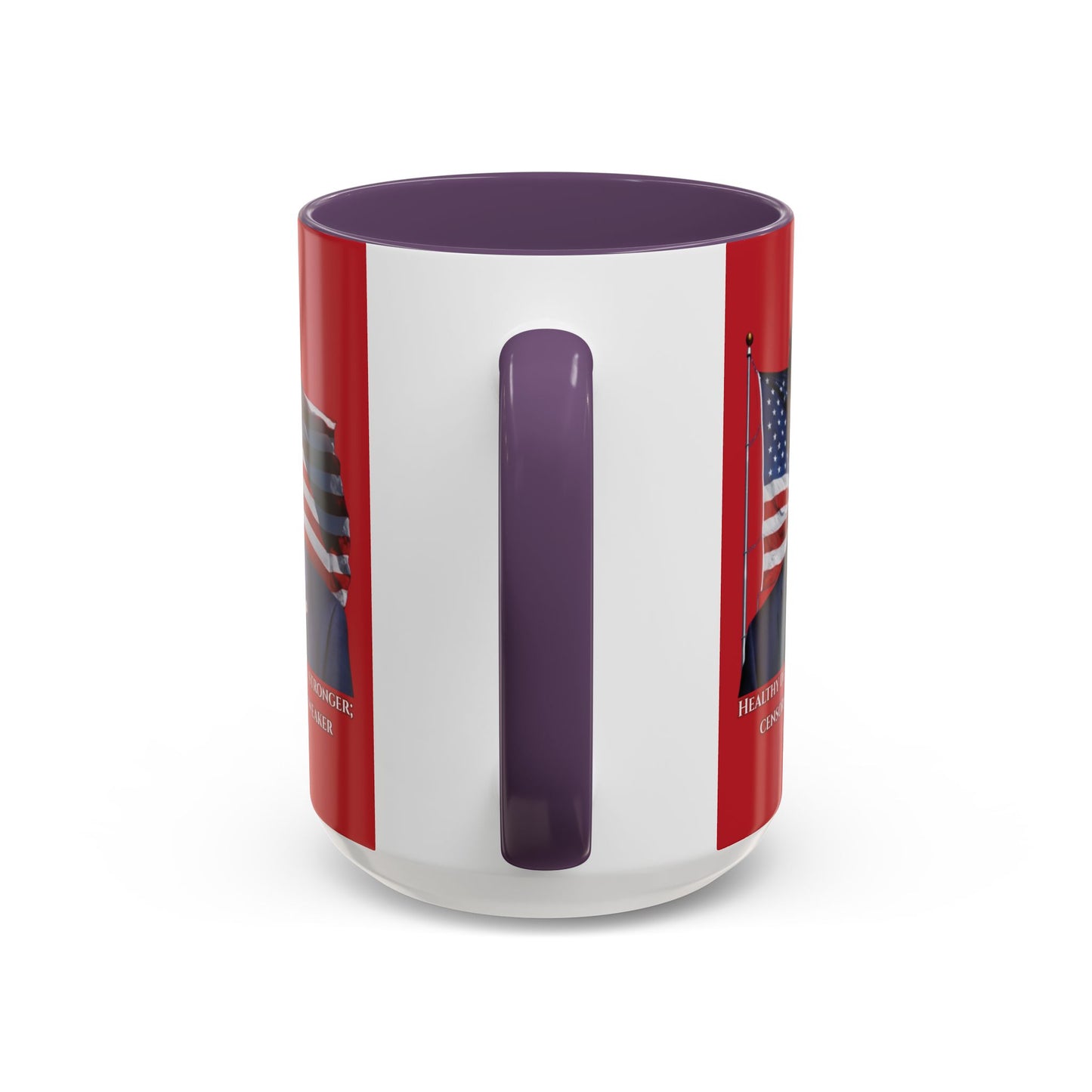 Charlie Kirk, Healthy Debate Red Accent Mug by theGreenDragonTavern.shop