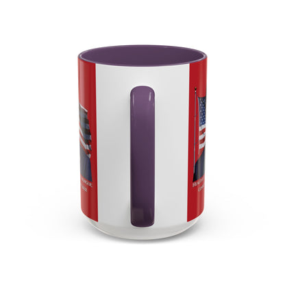 Charlie Kirk, Healthy Debate Red Accent Mug by theGreenDragonTavern.shop