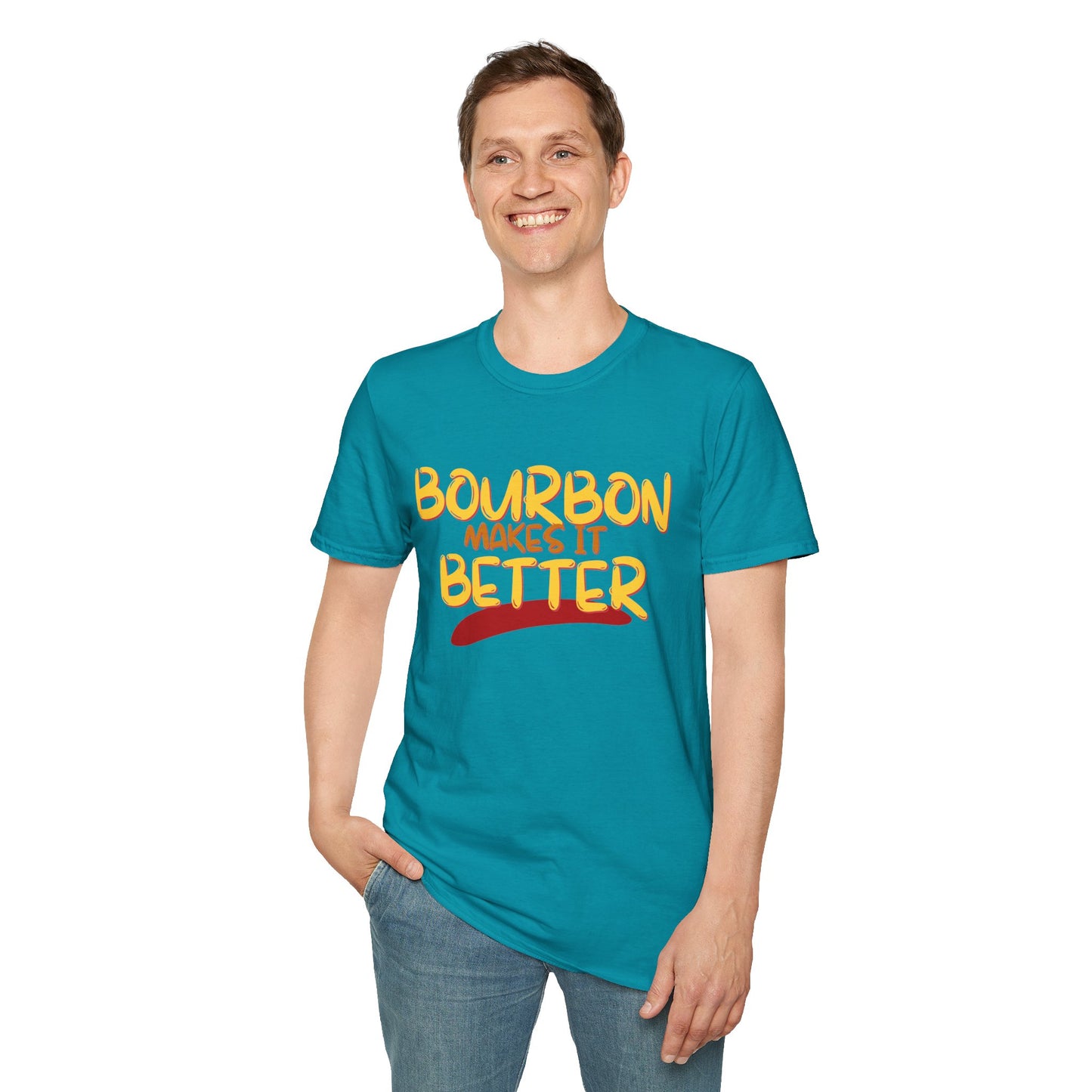 Bourbon makes it better DKcolors Unisex T-Shirt by theGreenDragonTavern.shop