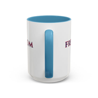 Freedom, White Accent Mug by theGreenDragonTavern.shop