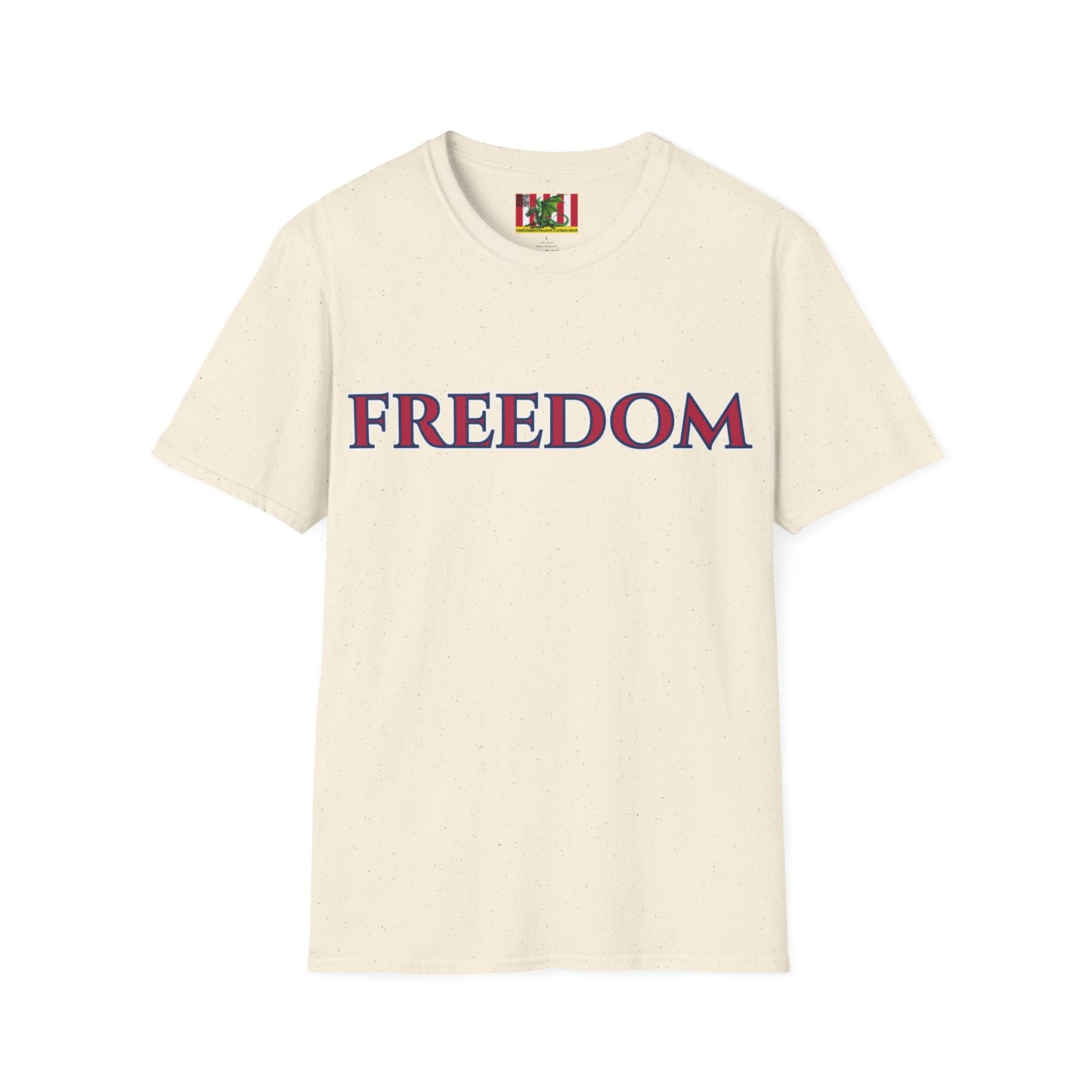 Freedom, Red font, Light colors Unisex T-Shirt by theGreenDragonTavern.shop