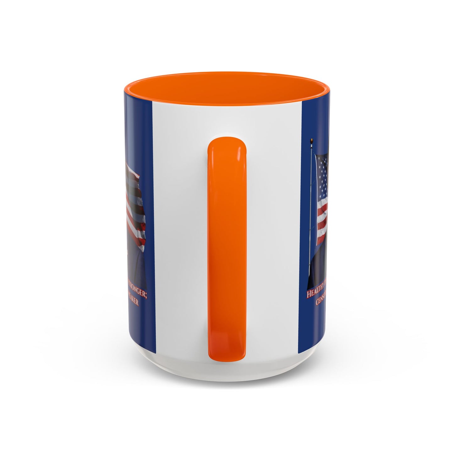 Charlie Kirk, Healthy Debate Blue Accent Mug by theGreenDragonTavern.shop