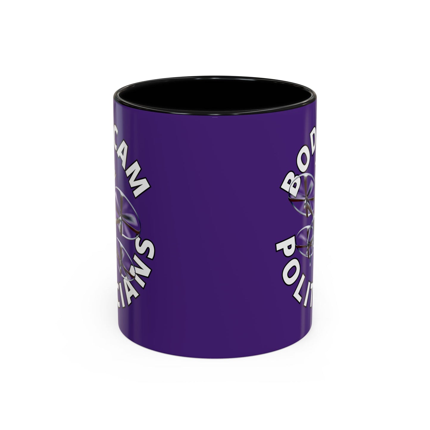 Bodycam the Politicians Drone Dark Purple Accent Mug by theGreenDragonTavern.shop