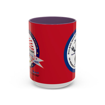 DNASM 2-sided, Founding & Student Art w/Navy Ring Red Accent Mug by theGreenDragonTavern.shop
