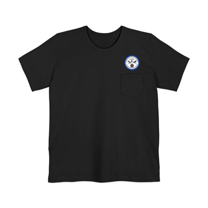 DNASM Student Art Navy Frame Unisex Pocket T-Shirt by theGreenDragonTavern.shop