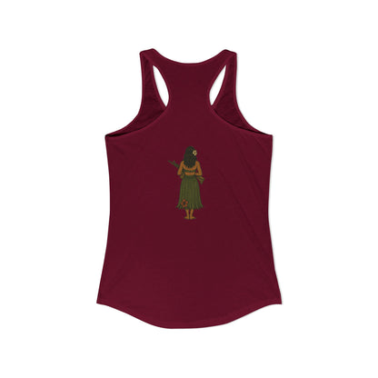 2-sided, Hula Girl Packin' Heat Women's Racerback Tank Top by theGreenDragonTavern.shop