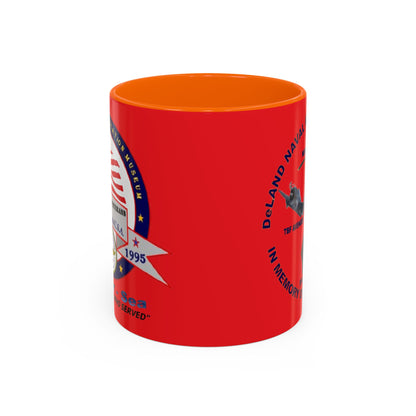 DNASM 2-sided, Founding & Student Art Red Accent Mug by theGreenDragonTavern.shop