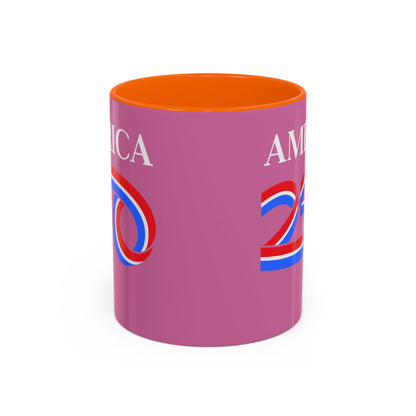 America 250 Pink Accent Mug by theGreenDragonTavern.shop